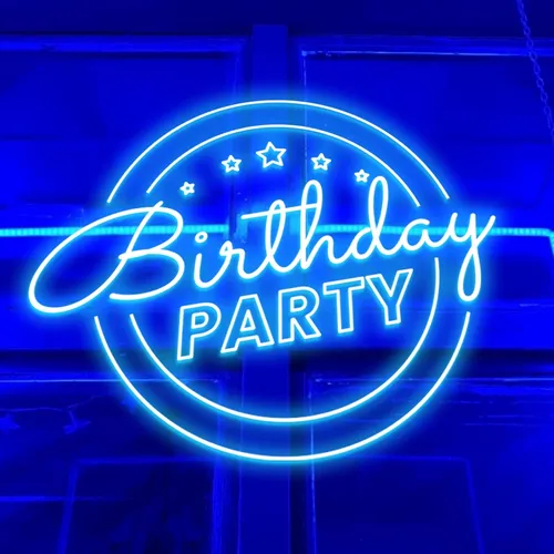 Birthday Party Blue Neon Sign - Australia Promo Now