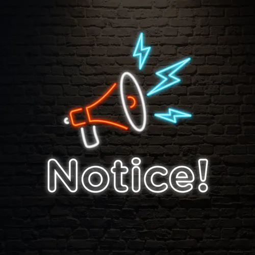 Notice Neon Sign - Australia Promo Now
