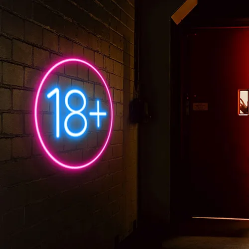 Eighteen Plus Neon Sign - Australia Promo Now