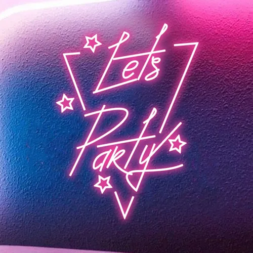 Let’s Party in Triangle Neon Sign - Australia Promo Now