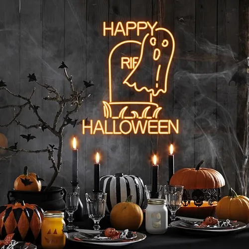 Happy Halloween Ghost Neon Sign - Australia Promo Now