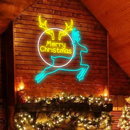 Merry Christmas Deer Neon Sign - Australia Promo Now