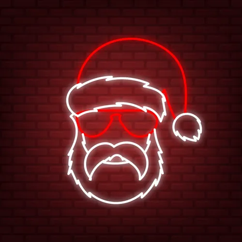 Hipster Santa Neon Sign - Australia Promo Now