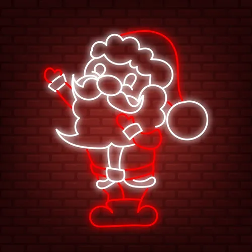 Red White Santa Neon Sign - Australia Promo Now
