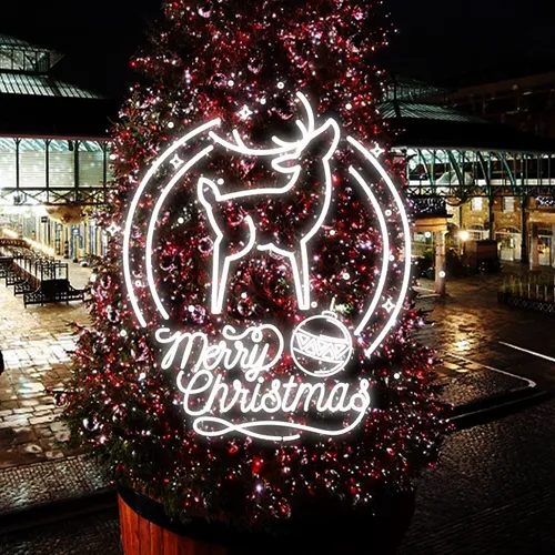 Merry Christmas Deer Head-Up Neon Sign - Australia Promo Now