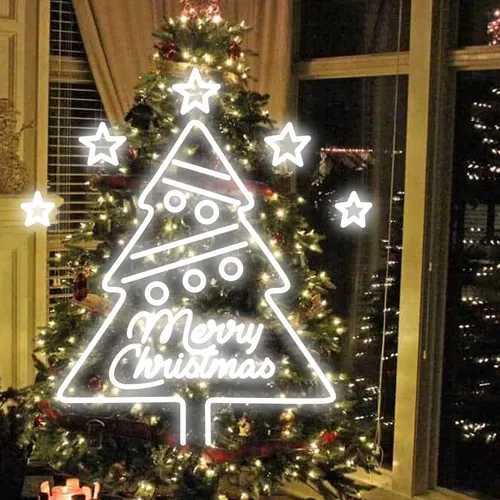 Merry Christmas Big Tree Art Neon Sign - Australia Promo Now