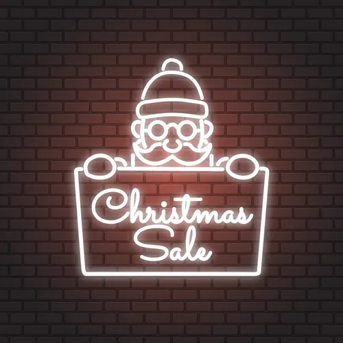 Christmas Sale Santa Neon Sign - Australia Promo Now