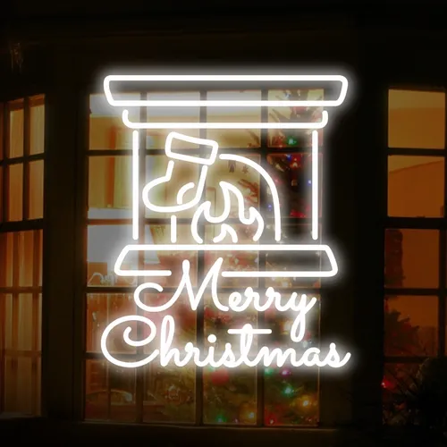 Merry Christmas Chimney Neon Sign - Australia Promo Now