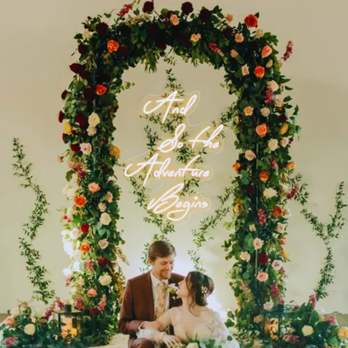 And So The Adventure Begins Wedding Neon Sign - Australia Promo Now