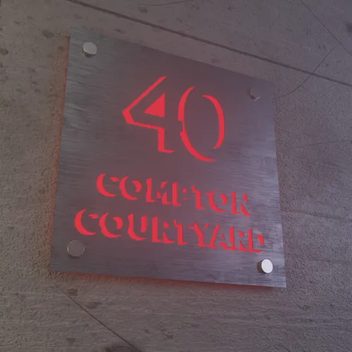 Laser Cutout Backlit Lightbox House Number - Australia Promo Now