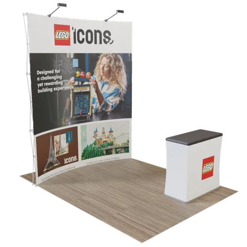 Custom Curved Pop Up Trade Show Display Stand 8' x 8' - Australia Promo Now