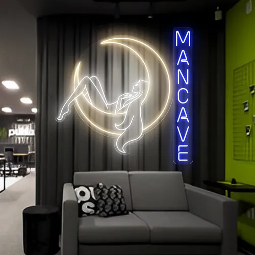 Moon Woman Mancave Neon Sign - Australia Promo Now