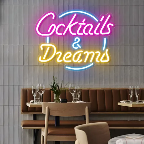 Cocktails and Dreams LED Neon Sign - Australia Promo Now