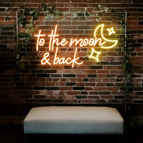 To the Moon and Back Neon Sign - Australia Promo Now