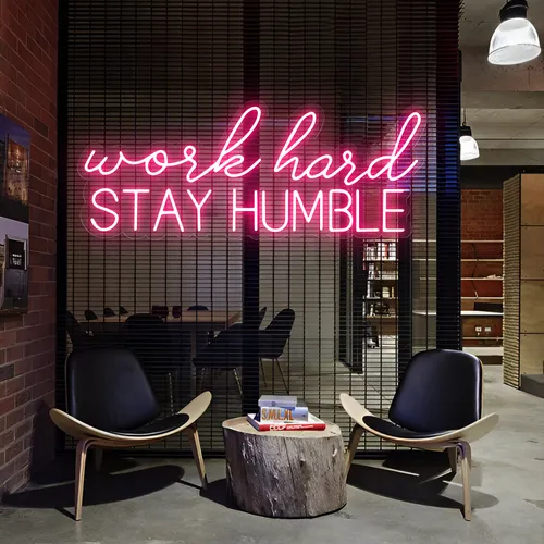 Work Hard Stay Humble Neon Sign - Australia Promo Now