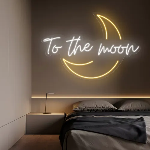 To The Moon Neon Sign - Australia Promo Now