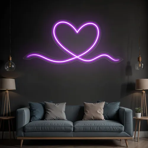 Purple Heart Neon Sign - Australia Promo Now