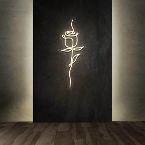 Calmly Scribble Rose Neon Sign - Australia Promo Now
