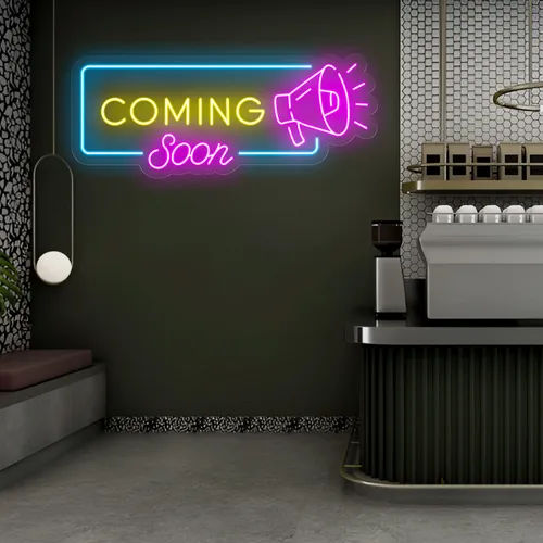 Coming Soon Neon Sign - Australia Promo Now