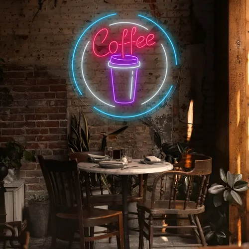 Custom Coffee Cup Neon Sign - Australia Promo Now