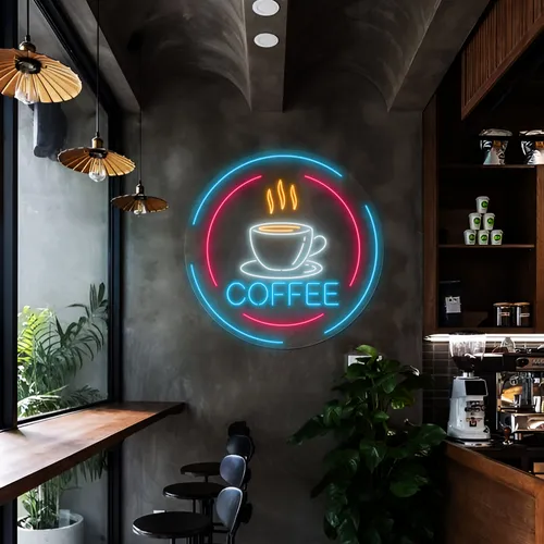 Steaming Cup Coffee Neon Sign - Australia Promo Now
