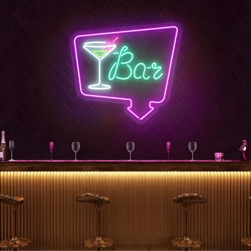 Chic Martini Bar Neon Sign - Australia Promo Now