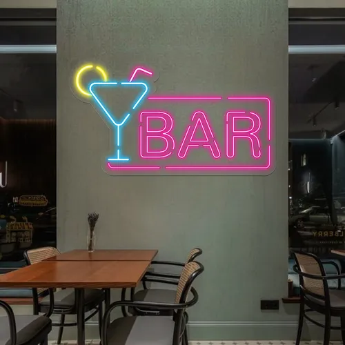 Vibrant Martini Neon Bar Sign - Australia Promo Now