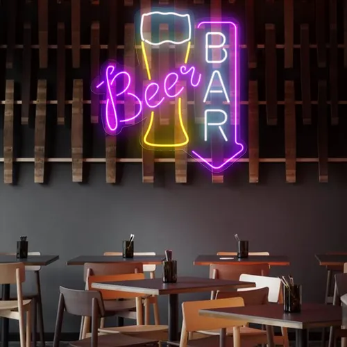 Lively Beer Glass Bar Neon Sign - Australia Promo Now