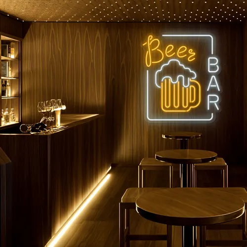 Amber Beer Mug Bar Sign - Australia Promo Now