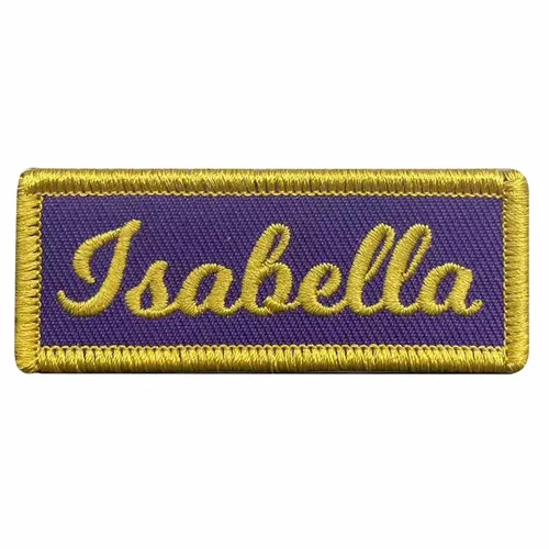 Yellow and Purple Isabella Name Patch - Australia Promo Now