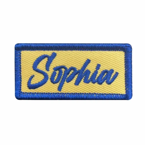 Blue and Cream Sophia Name Patch - Australia Promo Now