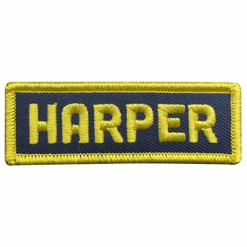 Yellow and Navy Harper Name Patch - Australia Promo Now