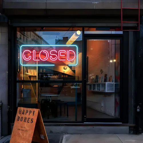 Closed Neon Sign - Australia Promo Now