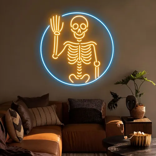 Waving Skeleton Neon Sign - Australia Promo Now