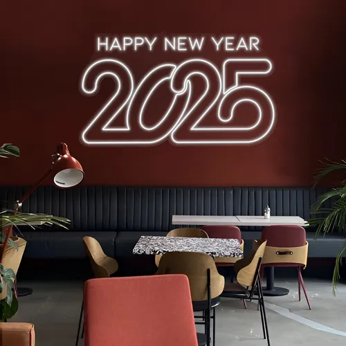 Frosty Happy New Year 2024 Neon Sign - Australia Promo Now