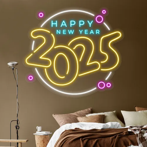 Colorful New Year Neon Sign - Australia Promo Now