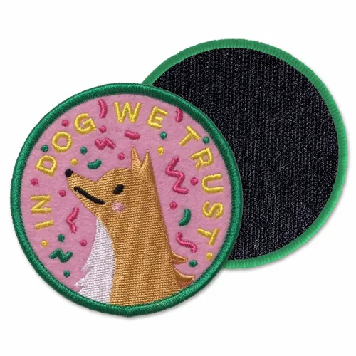 Round In Dog We Trust Velcro Patch - Australia Promo Now