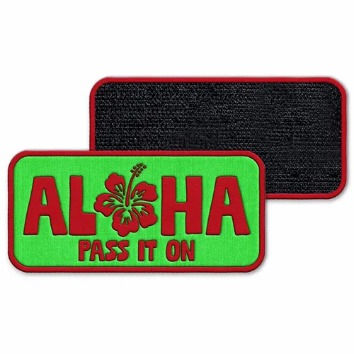 Rectangle Aloha Velcro Patch - Australia Promo Now