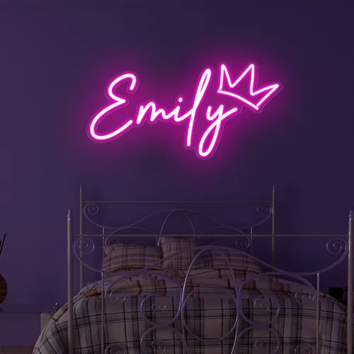 Emily Crown Neon Sign - Australia Promo Now