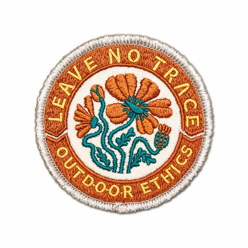 Round Leave No Trace Iron On Patch - Australia Promo Now