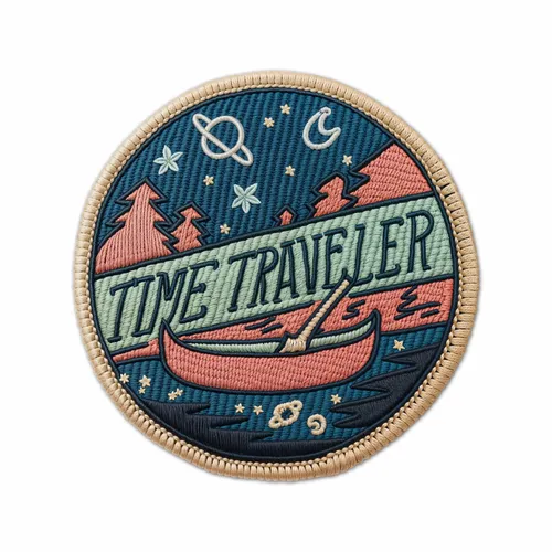 Round Time Traveler Iron On Patch - Australia Promo Now