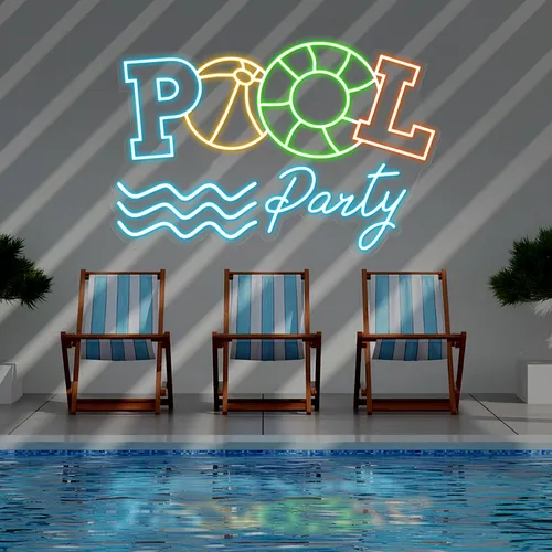 Fun Summer Pool Party Neon Sign - Australia Promo Now