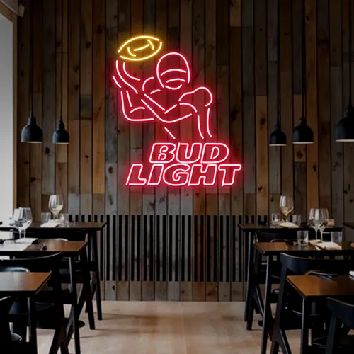 Team Football Bud Light Neon Sign - Australia Promo Now