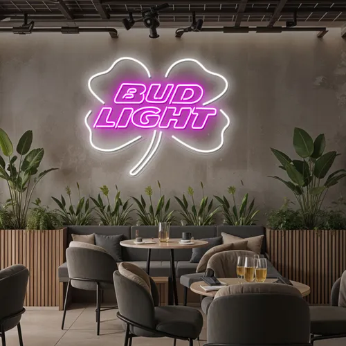 Lucky Clover Bud Light Neon Sign - Australia Promo Now