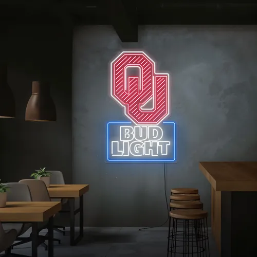 OU Bud Light Neon Sign - Australia Promo Now