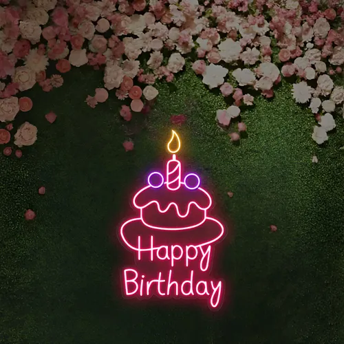 Happy Birthday Wishes Neon Sign - Australia Promo Now