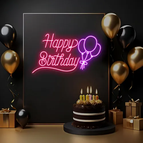 Happy Birthday Glow Neon Sign - Australia Promo Now