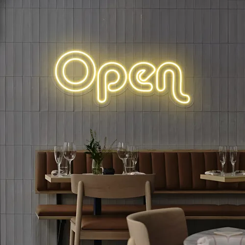 Bright Open Neon Sign - Australia Promo Now