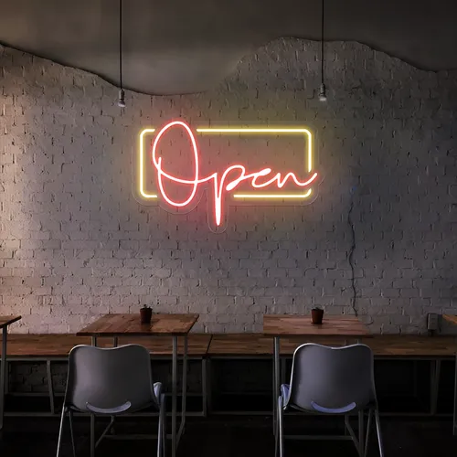 Modern Open Neon Sign - Australia Promo Now