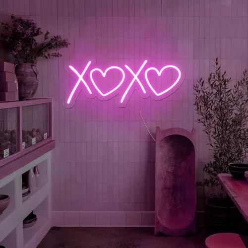 XOXO Heart Pink Neon Sign - Australia Promo Now